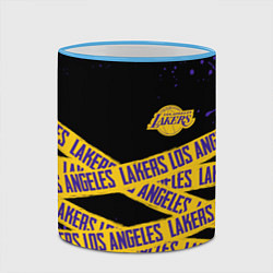 Кружка 3D LAKERS LOGO БРЫЗГИ КРАСОК, цвет: 3D-небесно-голубой кант — фото 2