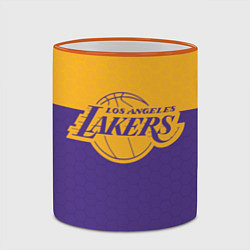 Кружка 3D LAKERS LINE HEXAGON SPORT, цвет: 3D-оранжевый кант — фото 2