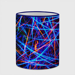 Кружка 3D NEON LINES Glowing Lines Effect, цвет: 3D-синий кант — фото 2