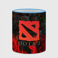 Кружка 3D DOTA 2 ЛОГО В ОГНЕ, ПЕРСОНАЖИ, цвет: 3D-небесно-голубой кант — фото 2