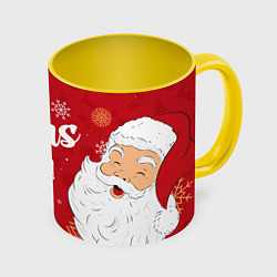 Кружка 3D Merry Christmas Ho Ho Ho!, цвет: 3D-белый + желтый