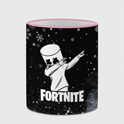 Кружка 3D НОВОГОДНИЙ FORTNITE MARSHMELLO, цвет: 3D-розовый кант — фото 2