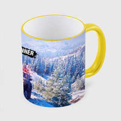Кружка 3D SnowRunner Гонки по бездорожью, цвет: 3D-желтый кант
