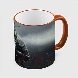 Кружка 3D ВЕДЬМАК СЕРИАЛ ДИКАЯ ОХОТА, цвет: 3D-оранжевый кант