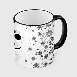 Кружка 3D НОВОГОДНИЙ GEOMETRY DASH SMILE 2022, цвет: 3D-черный кант
