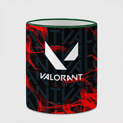 Кружка 3D Valorant Fire, цвет: 3D-зеленый кант — фото 2