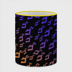 Кружка 3D JOJOS BIZARRE ADVENTURE PATTERN, цвет: 3D-желтый кант — фото 2