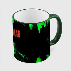 Кружка 3D Mad 2077, цвет: 3D-зеленый кант