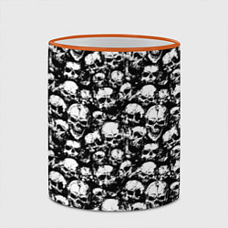 Кружка 3D Screaming skulls, цвет: 3D-оранжевый кант — фото 2
