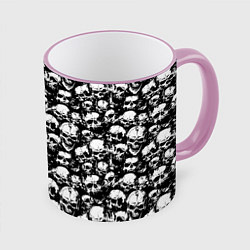 Кружка 3D Screaming skulls, цвет: 3D-розовый кант