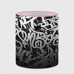 Кружка 3D GRAFFITI WHITE TAGS ГРАФФИТИ, цвет: 3D-розовый кант — фото 2