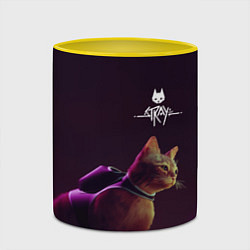 Кружка 3D Stray: Wandering Cat, цвет: 3D-белый + желтый — фото 2