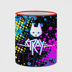 Кружка 3D Stray кот бродяга, цвет: 3D-красный кант — фото 2