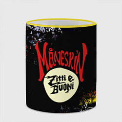 Кружка 3D MANESKIN, ЛОГОТИПЫ РОК ГРУПП, цвет: 3D-желтый кант — фото 2