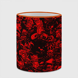 Кружка 3D DOTA 2 HEROES RED PATTERN ДОТА 2, цвет: 3D-оранжевый кант — фото 2