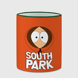 Кружка 3D Южный парк Кенни South Park, цвет: 3D-зеленый кант — фото 2