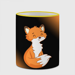Кружка 3D FOX - Градиент, цвет: 3D-желтый кант — фото 2