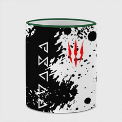 Кружка 3D The Witcher black & white, цвет: 3D-зеленый кант — фото 2
