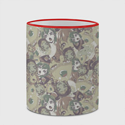 Кружка 3D Ahegao Цвета Хаки, цвет: 3D-красный кант — фото 2