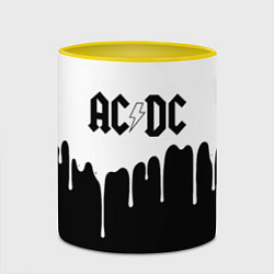 Кружка 3D ACDC подтёки, цвет: 3D-белый + желтый — фото 2