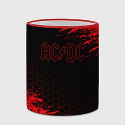 Кружка 3D ACDC соты, цвет: 3D-красный кант — фото 2