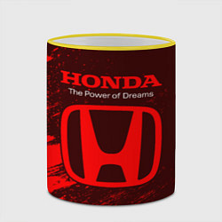 Кружка 3D HONDA DREAMS Краски, цвет: 3D-желтый кант — фото 2