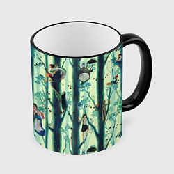 Кружка 3D Ghibli All, цвет: 3D-черный кант