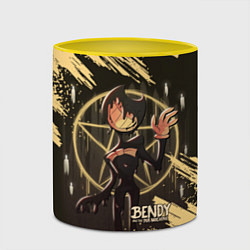 Кружка 3D Bendy And The Ink Machine Бенди, цвет: 3D-белый + желтый — фото 2