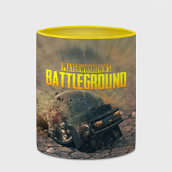 Кружка 3D PUBG HEAD 3 lvl, цвет: 3D-белый + желтый — фото 2