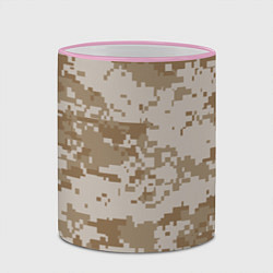 Кружка 3D Пустынный Милитари, цвет: 3D-розовый кант — фото 2