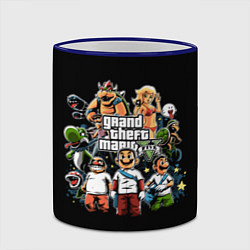 Кружка 3D Mario x GTA, цвет: 3D-синий кант — фото 2