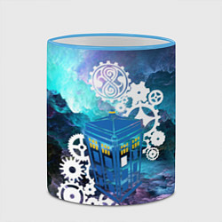 Кружка 3D Доктор Кто Машина Таргис, цвет: 3D-небесно-голубой кант — фото 2