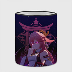 Кружка 3D Genshin Impact - Гудзи Яэ Мико, цвет: 3D-черный кант — фото 2