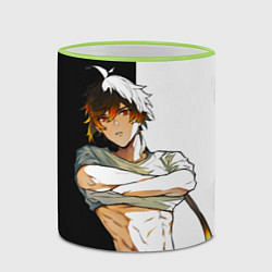 Кружка 3D Чжун Ли в хорошей форме GENSHIN IMPACT, цвет: 3D-светло-зеленый кант — фото 2