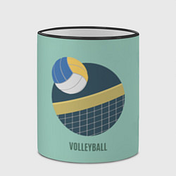 Кружка 3D Volleyball Спорт, цвет: 3D-черный кант — фото 2