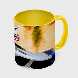 Кружка 3D Игрище Forza Horizon 5, цвет: 3D-белый + желтый