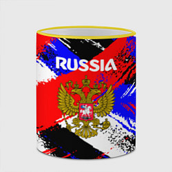 Кружка 3D Russia Геометрия патриотизм, цвет: 3D-желтый кант — фото 2