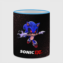 Кружка 3D SONIC EXE - Шум, цвет: 3D-небесно-голубой кант — фото 2