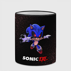 Кружка 3D SONIC EXE - Шум, цвет: 3D-черный кант — фото 2