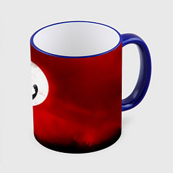 Кружка 3D Hunter x Hunter Гон волосы в небо, цвет: 3D-синий кант