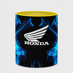 Кружка 3D Honda Fire, цвет: 3D-белый + желтый — фото 2