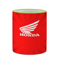 Кружка 3D Honda красные линии, цвет: 3D-светло-зеленый кант — фото 2