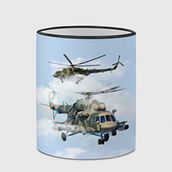 Кружка 3D Ми-8 Вертолёт, цвет: 3D-черный кант — фото 2