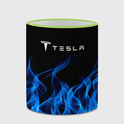 Кружка 3D Tesla Fire, цвет: 3D-светло-зеленый кант — фото 2