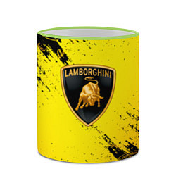 Кружка 3D Lamborghini Gold Sport, цвет: 3D-светло-зеленый кант — фото 2