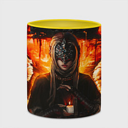 Кружка 3D FIRE KEEPER Dark SOULS III Дарк соулс, цвет: 3D-белый + желтый — фото 2