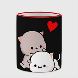 Кружка 3D Котическая любовь Kitty Love, цвет: 3D-красный кант — фото 2