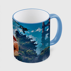 Кружка 3D Aloy Horizon, цвет: 3D-небесно-голубой кант
