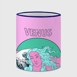 Кружка 3D Красота Венеры, цвет: 3D-синий кант — фото 2