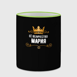 Кружка 3D Её величество Мария!, цвет: 3D-светло-зеленый кант — фото 2